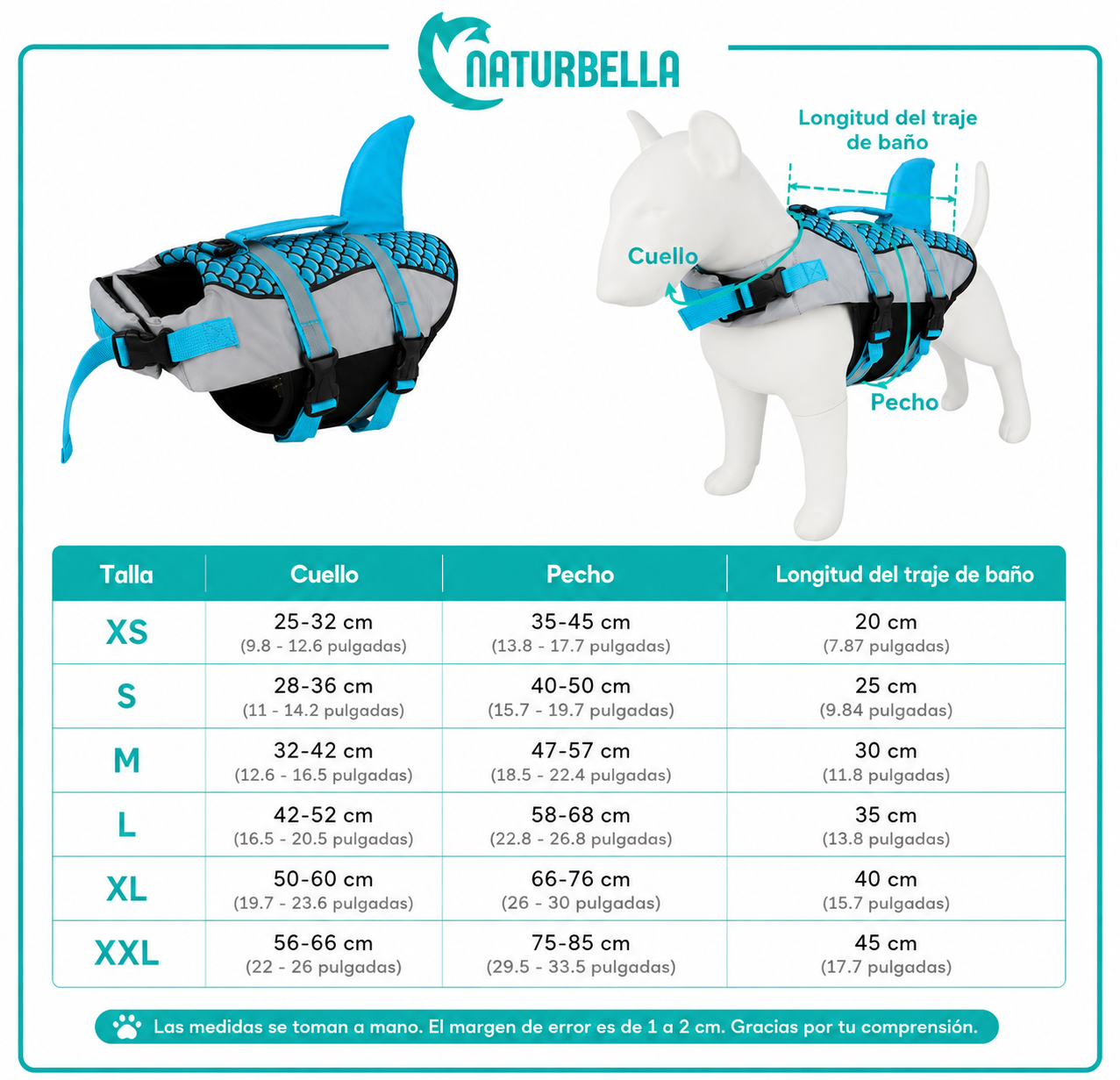 Chaleco Salvavidas Flotador para Perros