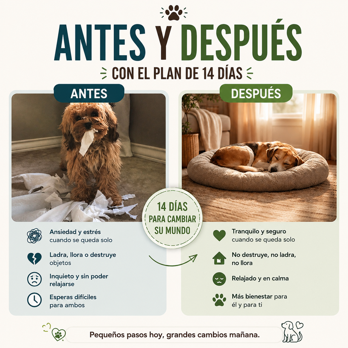 Guía Adiós Ansiedad por Separación — Plan de 14 Días (PDF Descargable)