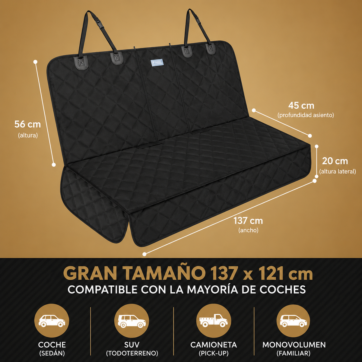 Protector para Asientos de Coche para Perros