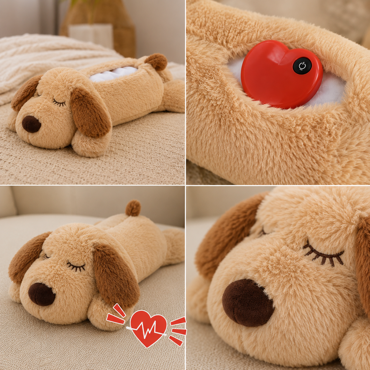 Peluche Calmante para Perros con Latido de Corazón
